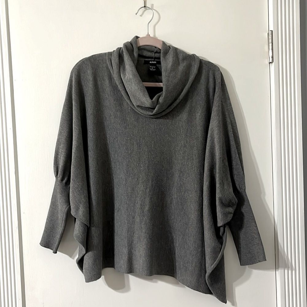 Alfani Cowl Neck Grey Sweater Medium